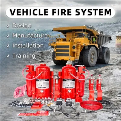 نظام إطفاء المركبات بالمسحوق الجاف 9 كجم للتعدين والغابات والبناء والزراعة